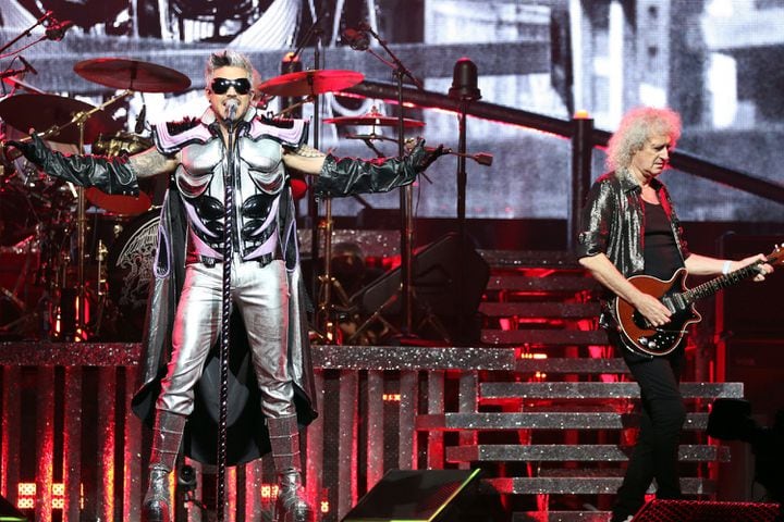 Queen + Adam Lambert rocked sold out State Farm Arena on Monday, October 23, 2023.Robb Cohen for the Atlanta Journal-Constitution