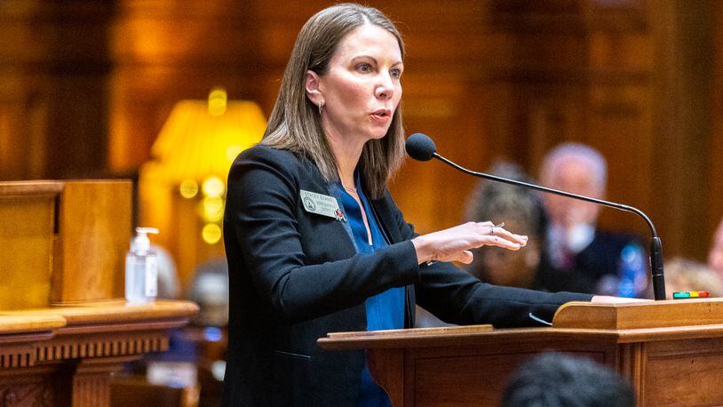 State Rep. Stacey Evans, D-Atlanta, has pressed for restoration of full funding for the HOPE scholarship, saying it would amount to a $26 million expenditure in a $32.4 billion budget. “We have the money to return the full promise of HOPE to all of our scholars, not just those with a 1,200 SAT score,” she said. (Arvin Temkar / arvin.temkar@ajc.com)
