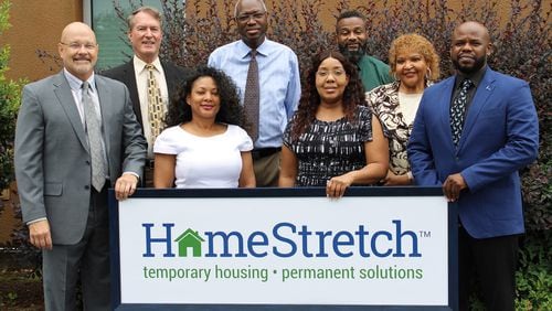 HomeStretch, one of 7 organizations in Roswell to receive CDBG funds. Shown here: Talaya Parker - Executive Director, Latoya McLennon - Program Director, Max Myers - Facility Director, Vickie Reynolds - Operations Manager, Dennis Baptiste - Finance Manager, Gary Amos - Family Case Manager and Chris Ambrose - Youth Case Manager. (Courtesy HomeStretch)