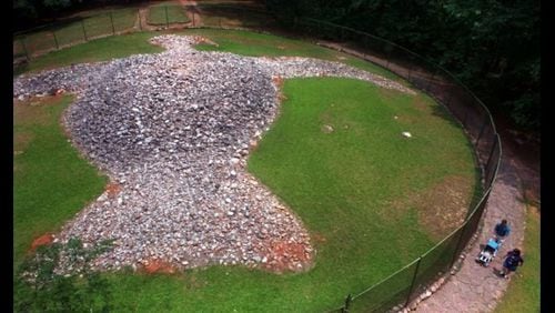 The Rock Eagle Mound, which was built by Native Americans, is a frequent destination for campers in Georgia.