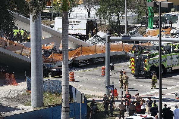 Photos: FIU pedestrian bridge collapses in Miami