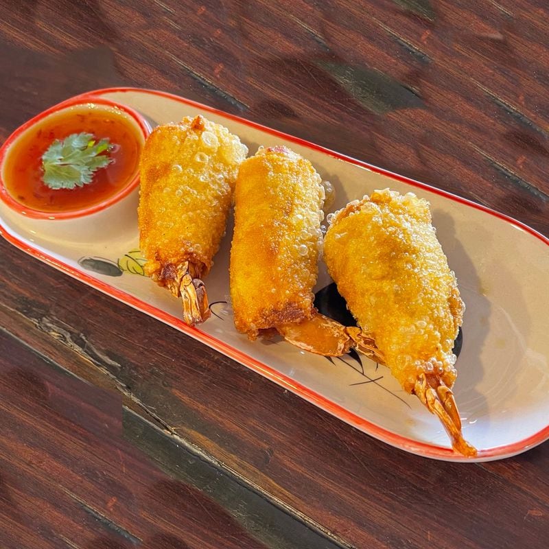 You can get kiao khoong todd — shrimp wrapped with marinated ground pork and served with a sweet chili dipping sauce — at DaLaya Thai Cuisine. Courtesy of Jackson County Tourism Development Authority