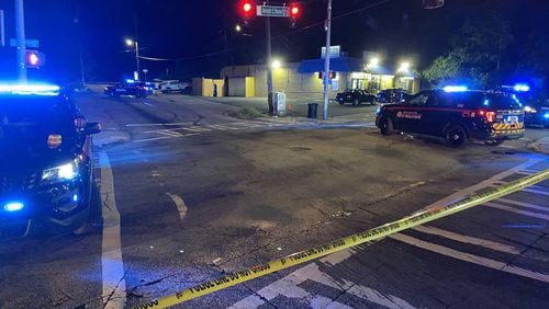 Atlanta police investigated a deadly shooting outside the Pick'n'Pay convenience store on Joseph E. Boone Boulevard on Thursday night.