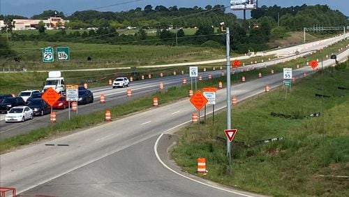 Construction crews working with the Georgia Department of Transportation will shift traffic Aug. 24 to begin using the Ga. 81 overpass bridge at Ga. 316 in Bethlehem. (Courtesy GDOT)