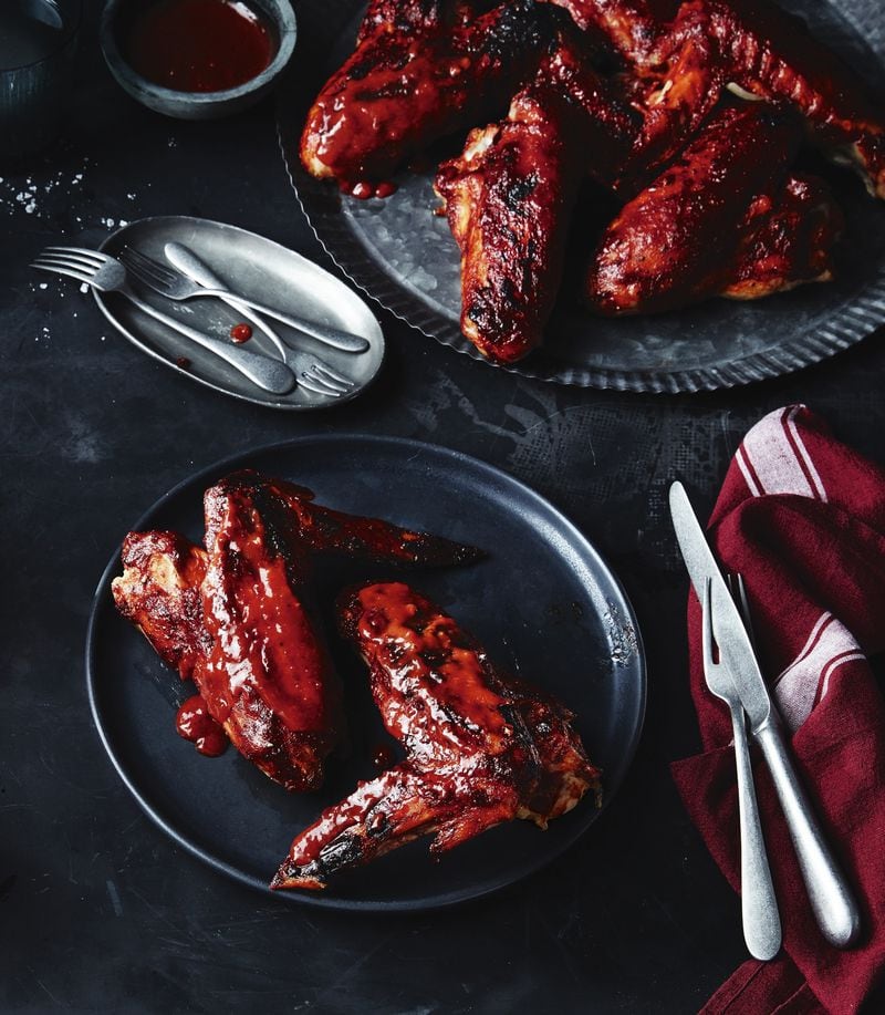 Turkey Wings Glazed with Strawberry BBQ Sauce from “Soul: A chef’s culinary evolution in 150 recipes” by Todd Richards. Courtesy of Time Inc. Books/Greg DuPree