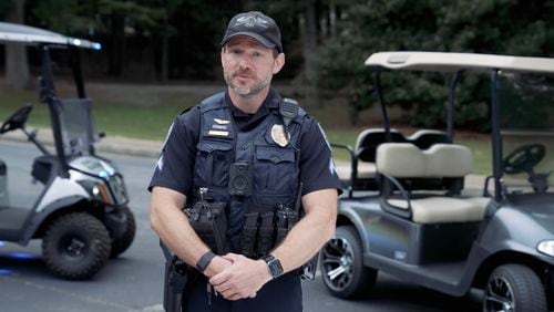 Roswell Police Officer, Chris May, shares golf cart safety tips in a new two-minute video. (Courtesy Roswell Police Department)