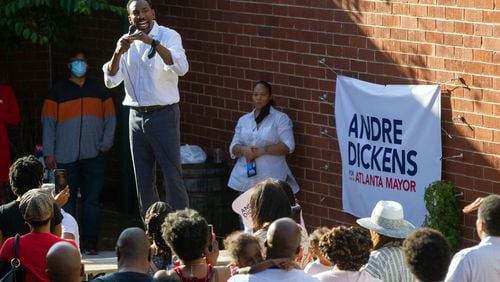 Andre Dickens formally kicks off his bid for mayor at Monday Night Garage in Atlanta on May 20, 2021. STEVE SCHAEFER FOR THE ATLANTA JOURNAL-CONSTITUTION