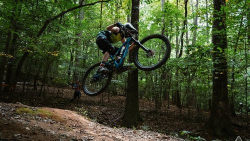 The Roswell Alpharetta Mountain Bike Organization (RAMBO) has worked with the Roswell Recreation Commission to name the new mountain bike trail at Big Creek Park “Hollywood.” (Courtesy Roswell Alpharetta Mountain Bike Organization)