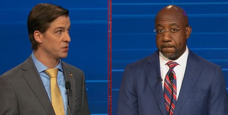 Libertarian candidate Chase Oliver  and Democratic incumbent Raphael Warnock debated in the race for the U.S. Senate. Republican Herschel Walker declined to attend the debate.