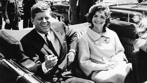 In an handout image from the White House, President John F. Kennedy and first lady Jackie Kennedy in Washington, May 3, 1961. The 50th anniversary reverie in 2013 of JFK's death may has obscured the fact that by 1963, America had already become a divided, dangerous place, with intimations of anarchic disorder. (The White House/John F. Kennedy Presidential Library via The New York Times) -- EDITORIAL USE ONLY