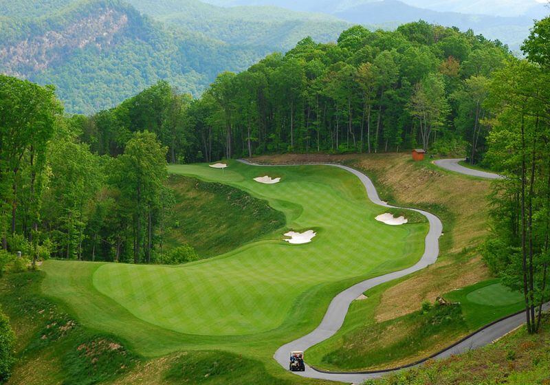 The view from a tee box at the mountaintop Bear Lake Reserve golf course in North Carolina.
Courtesy of Bear Lake Reserve