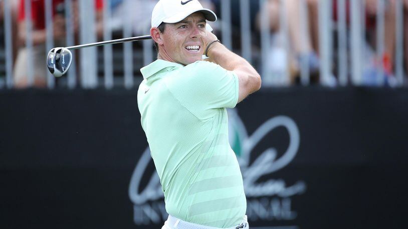 Rory McIlroy admires another useful shot Sunday at Bay Hill.  (Stephen M. Dowell/Orlando Sentinel/TNS)