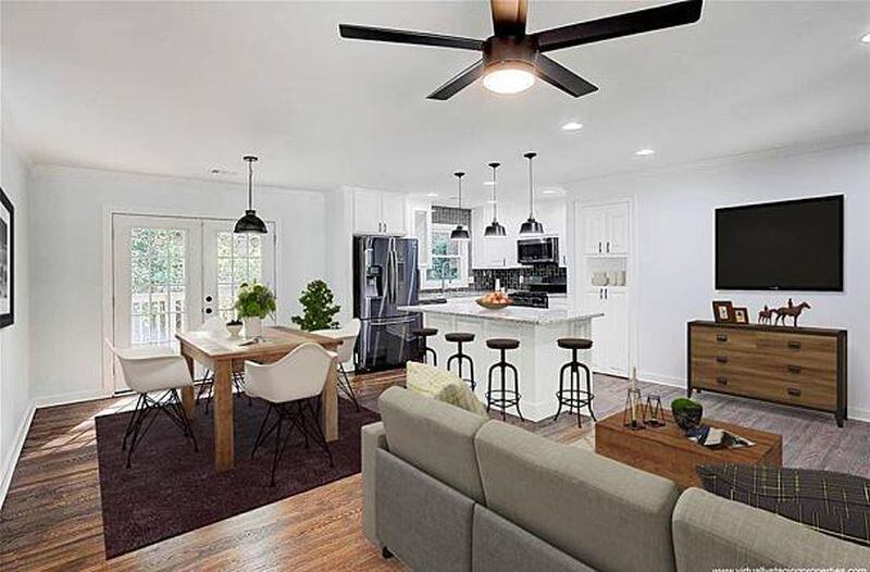 A $289,000 price tag, the national list price average, brings hardwood floors and and open floor design in this Atlanta Craftsmen.