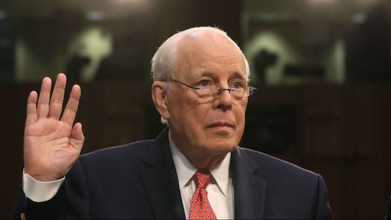 WASHINGTON, DC - John Dean, former White House counsel to President Nixon, is sworn in in September 2018 during a hearing on the nomination of federal appeals court judge Brett Kavanaugh to be an associate justice on the U.S. Supreme Court.