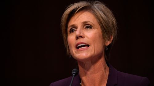 Sally Yates testifies on Capitol Hill on May 8, 2017.