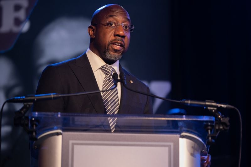 U.S. Sen. Raphael Warnock is pressing President Joe Biden to go beyond a plan he's considering to forgive $10,000 in student loan debt for borrower who meet certain income limits. “Our children should not have a mortgage before they get a mortgage,” Warnock said. “So I’m going to show up in the halls of Congress, show up at the White House, show up wherever our children and their lives are on the line.” (Nathan Posner for the Atlanta Journal-Constitution) 