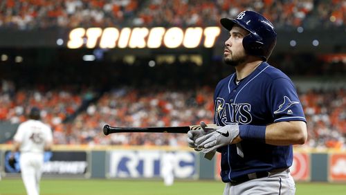 Catcher Travis d'Arnaud spent the majority of 2019 with the Tampa Bay Rays.