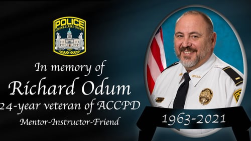 Former Athens police officer Lt. Richard Odum, 57, died Wednesday after battling COVID-19 for more than a month.