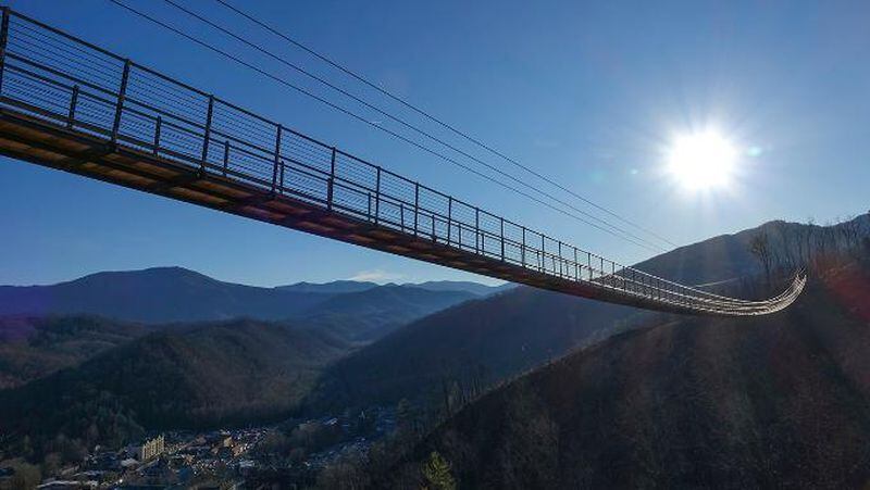 The 680-foot-long SkyBridge, which debuts at 1 p.m. May 17, is part of the newly renovated SkyLift Park at the top of Crockett Mountain.