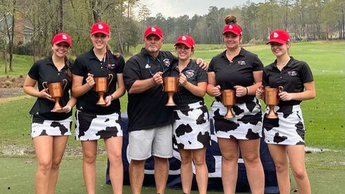 The Woodward Academy golf team won the 2021 GSGA Girls Invitational at Harbor Club.
