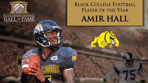 Amir Hall of Bowie State threw just four interceptions in 381 attempts this season. Photo courtesy of the Black College Football Hall of Fame.
