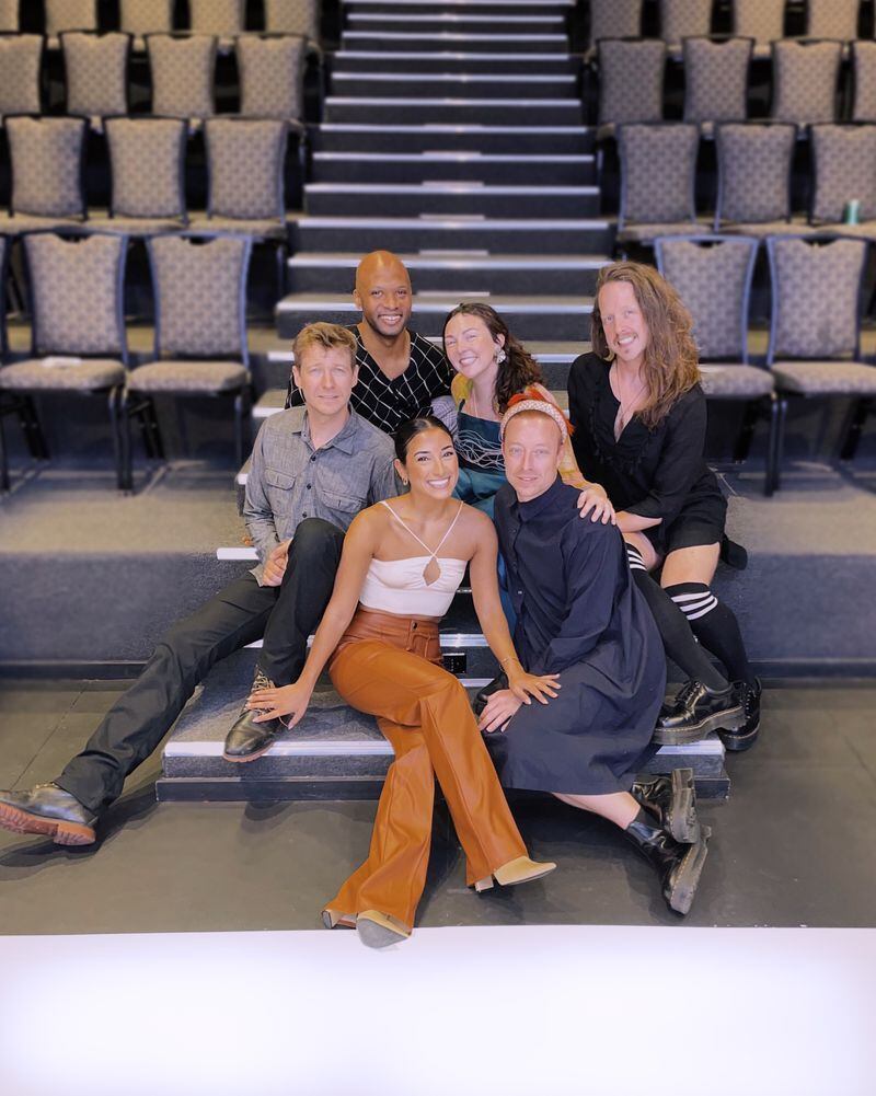 The current members of Fly on a Wall (clockwise from left): Nathan Griswold, Nicholas Goodly, Nicole Johnson, Sean Nyugen-Hilton, Jimmy Joyner, Christina J. Massad (Photo courtesy of Fly on a Wall)