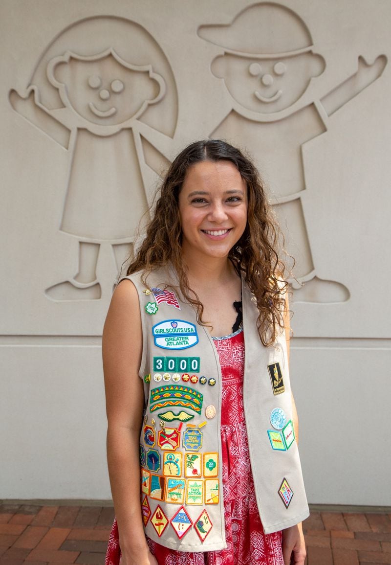 Catherine Friedline is a Girl Scout who created Troop Hope for Children's Healthcare of Atlanta hospitals, a Girl Scout program for long-term care patients. Activities are fun but they also require the patient to engage with her care team to earn the "badge." PHIL SKINNER FOR THE ATLANTA JOURNAL-CONSTITUTION.