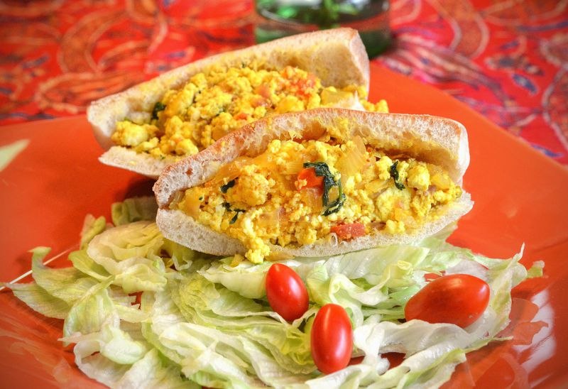 For vegetarians, Paneer Bhurji can take the place of scrambled eggs. Made with onions, tomatoes, cilantro and fresh grated paneer, Paneer Bhurji is often eaten with rotis, but it can be eaten as a Bhurji sandwich or put in quesadillas. STYLING BY GAURI MISRA-DESHPANDE / CONTRIBUTED BY CHRIS HUNT PHOTOGRAPHY