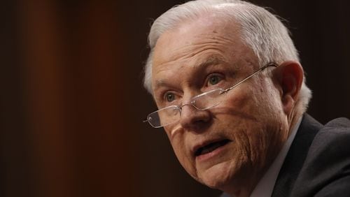 Attorney General Jeff Sessions testifies before the Senate Intelligence Committee hearing about his role in the firing of James Comey. (AP Photo/Jacquelyn Martin)