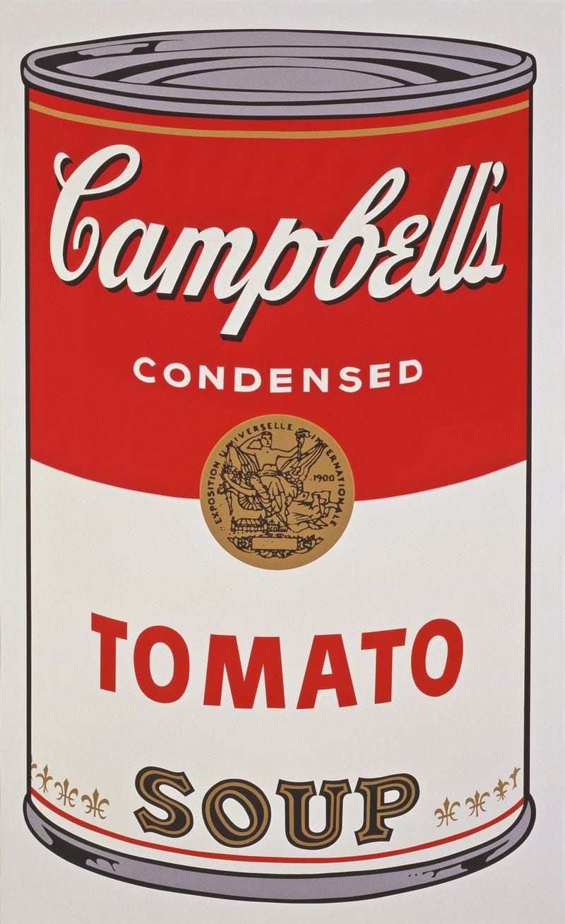 “Campbell’s Soup I: Tomato,” 1968, screenprint. Courtesy of Jordan D. Schnitzer and His Family Foundation. © 2017 The Andy Warhol Foundation for the Visual Arts, Inc./Artists Rights Society (ARS), New York