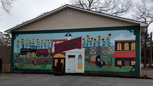 A new mural for the Town of Brooks has been painted by art students from The Foundry School in Fayetteville. (Courtesy of the Town of Brooks)