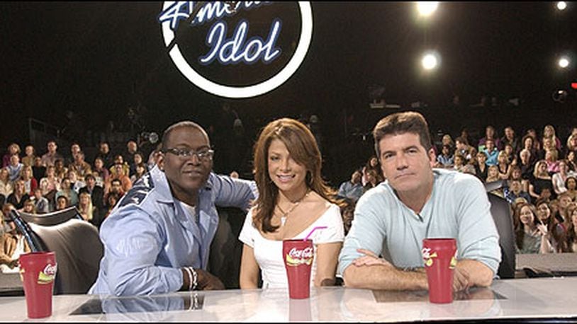 This shot of Randy Jackson Paula Abdul and Simon Cowell in front of those Coke cups makes me feel real nostalgic. CREDIT: Fox