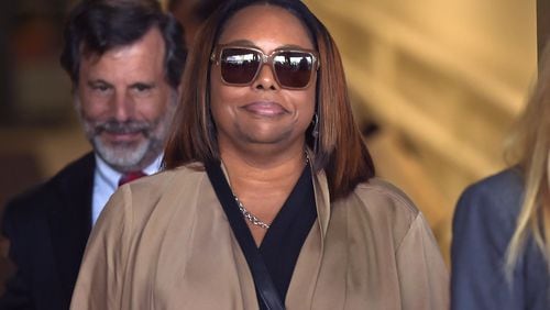 Katrina Taylor-Parks, a former top aide to then-Mayor Kasim Reed, leaves the Richard B. Russell Federal Building in downtown Atlanta after pleading guilty on August 15, 2018, in the federal corruption investigation of City Hall. (Jenna Eason / Jenna.Eason@coxinc.com)
