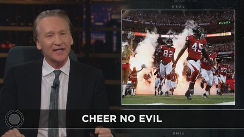 Bill Maher on Friday night pledged his allegiance to the Atlanta Falcons Sunday just to spite the New England Patriots for their owners' support of Donald Trump.