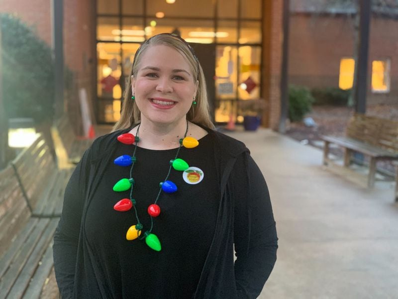 Ellyce Payne, said efforts to address poverty and mental health care reform are the deciding issues for her as she cast her ballot at Dowell Elementary School in Cobb on Tuesday, Dec. 6, 2022.