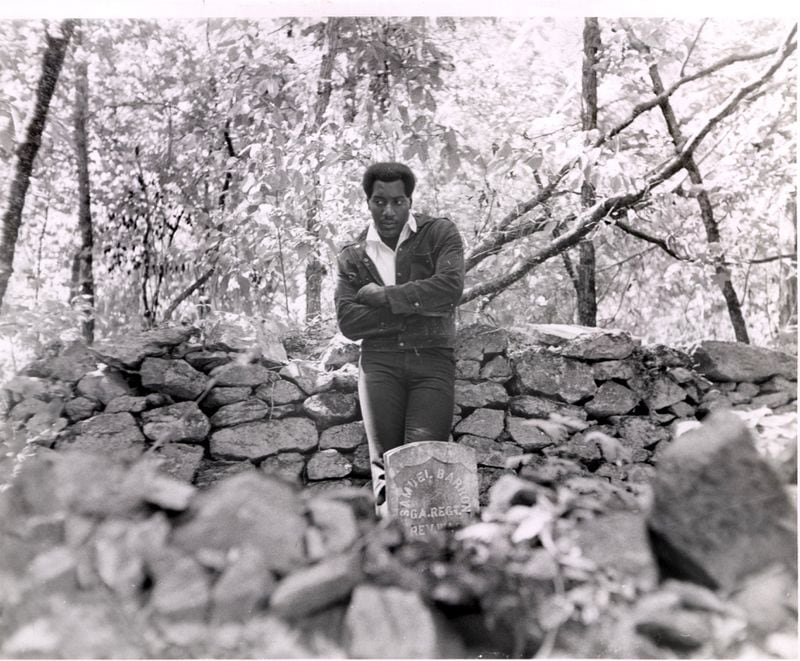 Otis Redding leaning on wall at Big O Ranch. Courtesy Zelma Redding and Stax Museum of American Soul Music.