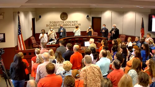 Diversity, equity and inclusion may seem admirable goals, but they became a flashpoint Tuesday at a jammed school board meeting in Forsyth County where parents protested what they considered a slanted and anti-white perspective.