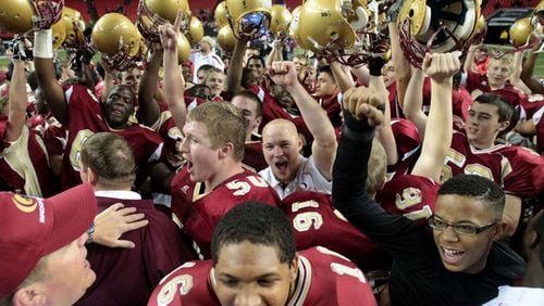 Brookwood won its second state championship in football, its first since 1996, by defeating Colquitt County 52-38 in the 2010 Class 5A final at the Georgia Dome.