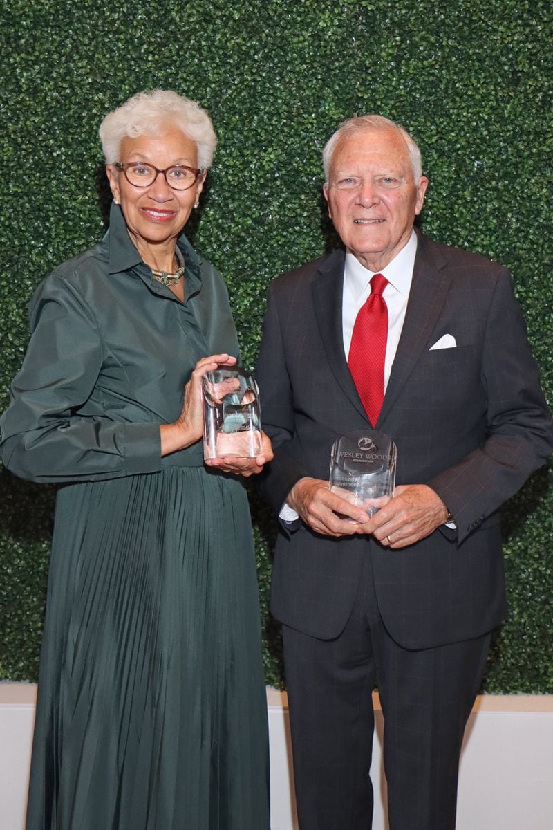 J. Veronica Biggins and former Gov. Nathan Deal were honored at the 2023 Heroes, Saints & Legends fundraiser benefiting Wesley Woods.