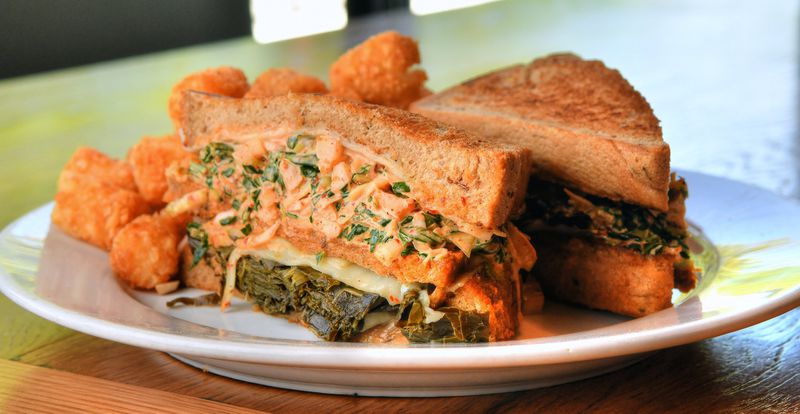 Double-Stacked Collard Green Melt, Tots. CONTRIBUTED BY CHRIS HUNT PHOTOGRAPHY