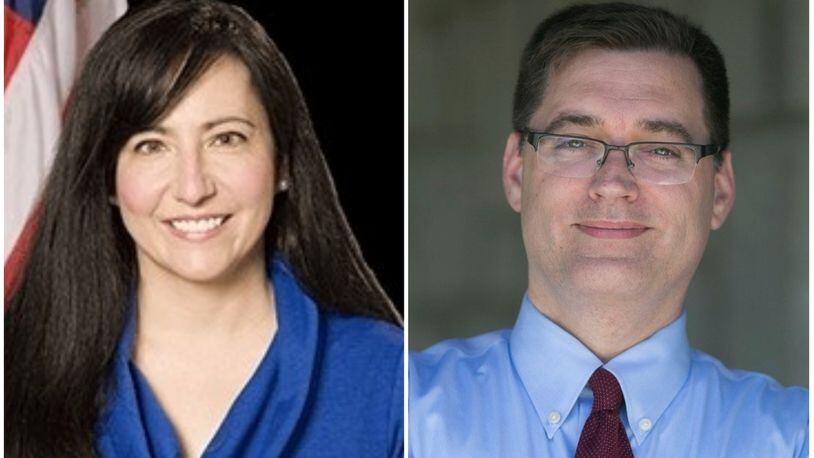 Incumbent Nancy Jester, a Republican, is squaring off against former Doraville city councilman Robert Patrick, a Democrat, to represent DeKalb Commission District 1. SPECIAL PHOTOS