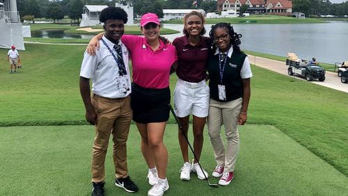 Students from the East Lake Foundation served as correspondence at the Tour Championship.