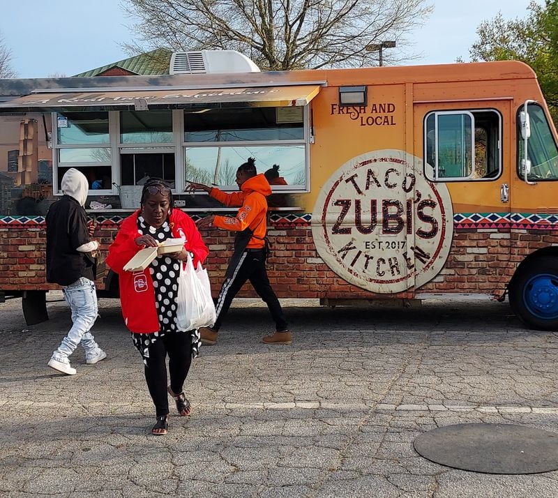 Food trucks are a part of many local farmers markets, including the Wednesday afternoon East Point Farmers Market. (Courtesy of East Point Farmers Market)
