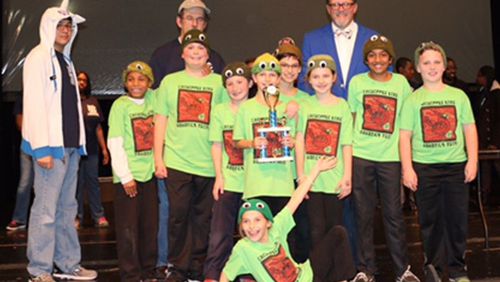 The Cardinal Crushers were one of two tournament champions at the FIRST LEGO League super-regional competition.