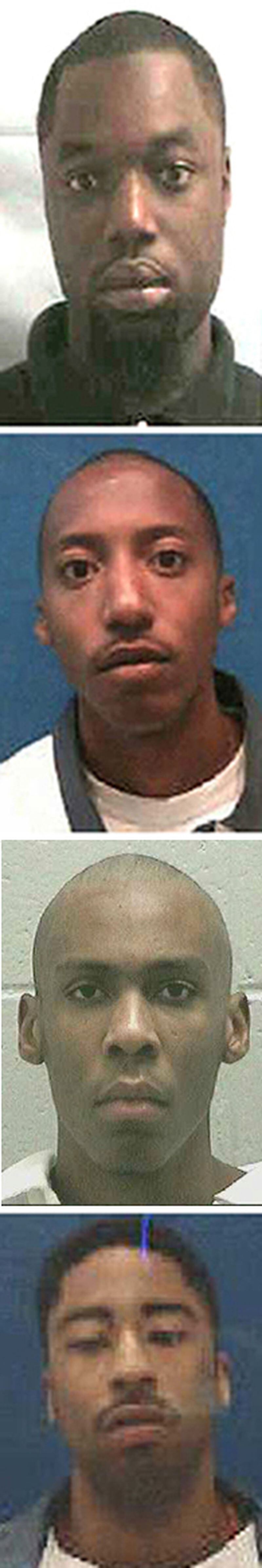 Convicted in the assault on Joshua Martin (top to bottom): Willie Gray Franklin Jr., DeAndre Evans, Brad McGail Johnson and Claude Morey III.