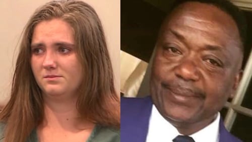 Hannah Payne (left) faces a murder charge after shooting and killing Kenneth Herring (right) last week, Clayton County police said.
