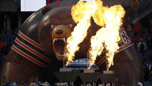 Chicago Bears player introduction before an NFL football game against the Cleveland Browns, Thursday, Aug. 31, 2017, in Chicago. (AP Photo/Charles Rex Arbogast)