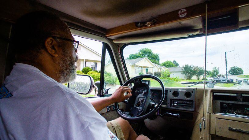 Solomon Noble has been driving an ice cream truck full time since retiring. His route takes him to Social Circle, Monroe, Madison and Greensboro. CONTRIBUTED BY HENRI HOLLIS