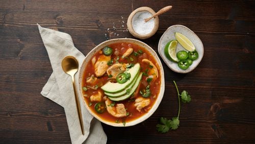 Get in-store meal samples like this chicken fajita soup made from Pacific bone broths at The Fresh Market. Photo credit: The Fresh Market.