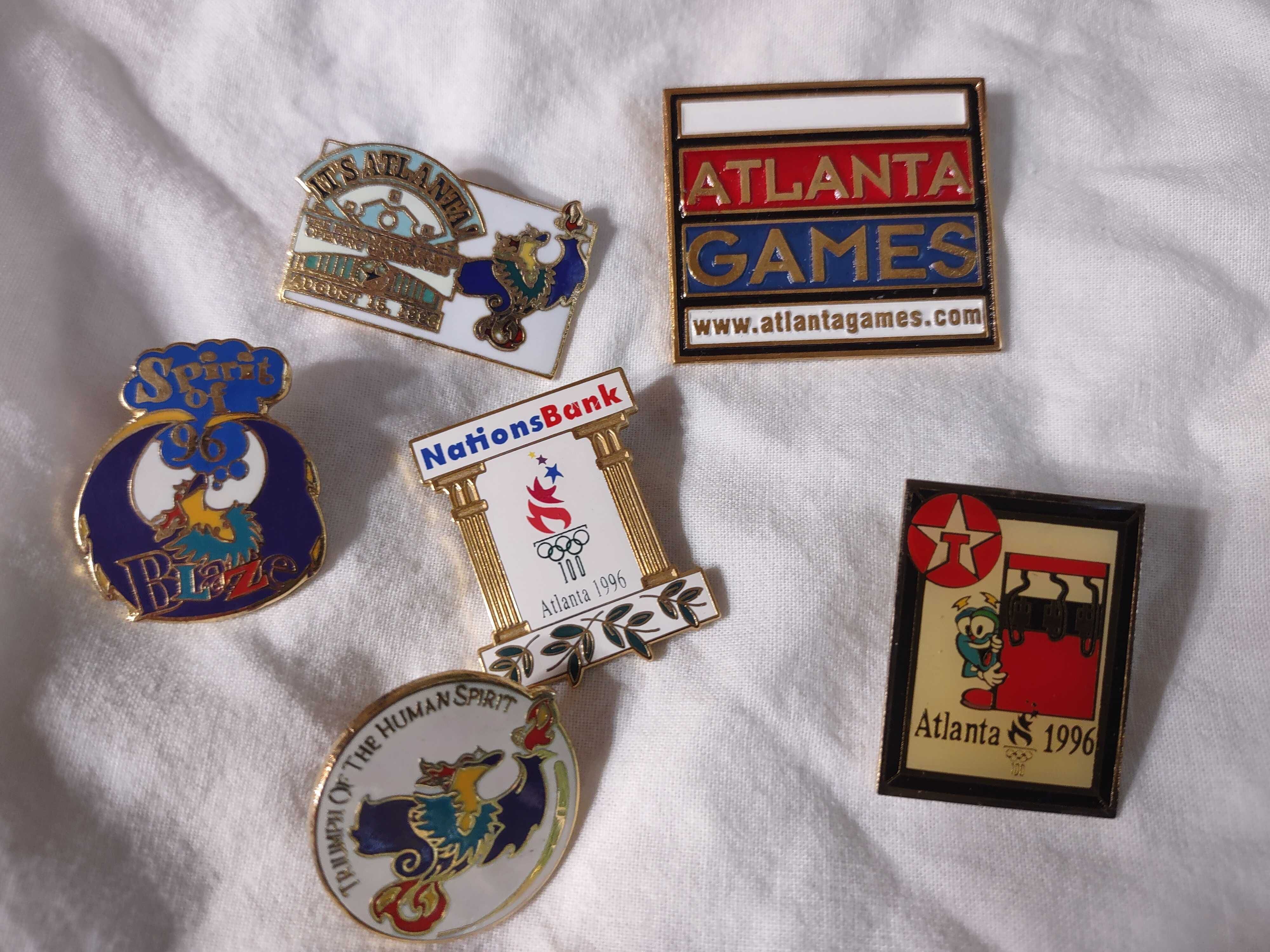 Red Blue & Gold Atlanta Pin New Olympic Flame 